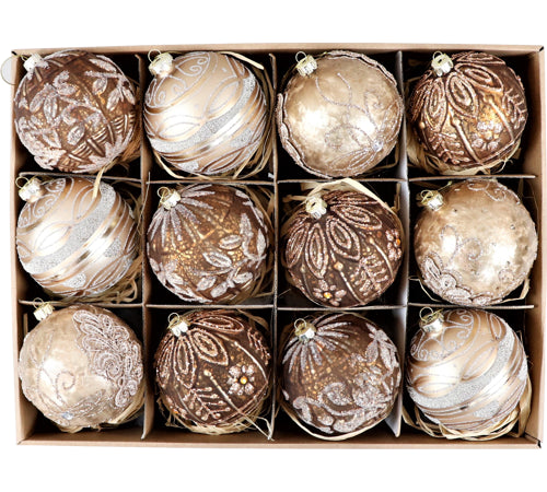 Weihnachtskugel Braun